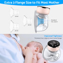 Esynic Painless Electric Wearable Breast Pump Led Display Portable Breast Pump Smart Hands-Free Breast Pump Support 3 Modes With 4 Size Flange For Better Breastfeeding Experience