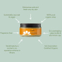 Fushi Organic Shea Butter 200G | Creamy, Handmade & 100% Pure | Vitamins A, E & F | Unrefined, Fresh-Pressed For Skin Soothing, Natural Healing & Moisturising | Ethical & Vegan | Made In The Uk