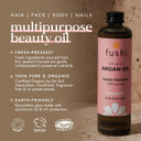 Fushi Organic Virgin Moroccan Argan Oil Pure Natural Cold Pressed High Vitamin E - 100ml