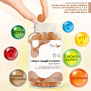 Hydrolysed Collagen Complex - 90 Natural Pineapple Flavour Chewable Gummies - One Per Day With Biotin, Vitamin C And Selenium - 3 Months Supply  Healthy Skin And Hair For Men And Women