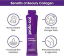 Proto-Col Beauty Collagen Supplements for Women - 10,000mg Bovine Collagen Peptides with Hyaluronic Acid, Vitamins and Minerals - Red Berry Flavour - 15 Sachets
