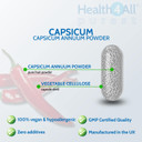 Capsicum 600Mg 60 Capsules (V) Purest: No Additives. High Strength Capsaicin With Anti-Inflammatory Properties. Vegan. Made In The Uk By Health4All