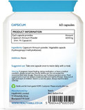 Capsicum 600Mg 60 Capsules (V) Purest: No Additives. High Strength Capsaicin With Anti-Inflammatory Properties. Vegan. Made In The Uk By Health4All