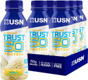USN Trust 50 Pre-mixed & Ready to Drink Protein Shake Bottles: 6 x 500 ml Banana High Protein Recovery Drinks
