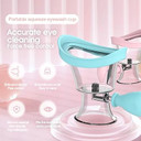 Eye Wash Cup,Eye Wash Cleaner Kit Silicon Manual Air Pressure Eye Cleaning Cup Tool Effective Eye Rinse Clean Dust Makeup Irritants,Transparent With Storage Container Eye Cup Soothing Tired (Pink)
Color: Pink