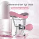 Eye Wash Cup,Eye Wash Cleaner Kit Silicon Manual Air Pressure Eye Cleaning Cup Tool Effective Eye Rinse Clean Dust Makeup Irritants,Transparent With Storage Container Eye Cup Soothing Tired (Pink)
Color: Pink