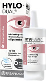 HYLO Dual - Preservative Free Eyedrops - Contains 0.05% Sodium Hyaluronate and 2% Ectoin - Moisturises Dry Eyes and Reduces Allergic Symptoms - 10ml