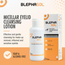 Blephasol Micellar Eyelid Cleansing Lotion | Effective and Gentle Cleansing for Make-Up Removal, Inflamed and Sensitive Eyelids | Soap & Alcohol-Free | 100ml