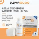 Blephasol Duo 100 ml Micellar Eyelid Cleansing Lotion with 100 Lint-Free Pads | Effective and Gentle Cleansing for Make-Up Removal, Inflamed and Sensitive Eyelids | Soap & Alcohol-Free