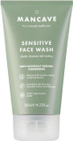 ManCave Sensitive Face Wash 125ml for Men, Clean and nourish Skin with Cucumber Extract, White Tea and Aloe Vera, Dermatologically Tested, Natural Formulation, Vegan Friendly