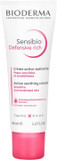 Bioderma Sensibio Defensive Rich - Soothing, Nourishing & Protective Face Cream for Sensitive & Dry Skin, Formulated with Vitamin E & Glycerin, 40ml
