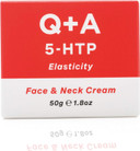 Q+A 5-HTP Face and Neck Cream. A moisturiser for improving skin elasticity and collagen production. 50g/1.8oz