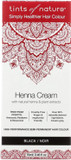 Tints of Nature Black Semi-Permanent Henna Cream Hair Colour, Ammonia-Free and 95% Natural, 70ml