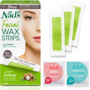 Nad's Facial Wax Strips - Facial Hair Removal For Women, Face Wax Strips, Includes 20 Waxing Strips + 4 Calming Oil Wipes, Hypoallergenic