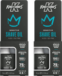 King Of Shaves Sensitive Shaving Oil For Men, For A Close and Comfortable Shave, Suitable for All Skin Types, Shave Oil For Men 2x15ml