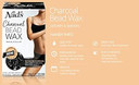 Nad's Hard Wax Beads Activated Charcoal Waxing Kit, Hot Wax Beads Hair Removal for Women, No Strips Needed, 200g
