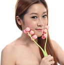 Kaifang Massage Facial Massager Thin Face-Lift Elastic Facial Roller Massage Cogit Cellulose Roller For Face Up (Pink)