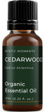 Mystic Moments | Organic Cedarwood Essential Oil 10Ml - Pure & Natural Oil For Diffusers, Aromatherapy & Massage Blends Vegan Gmo Free