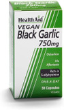 HealthAid Black Garlic 750mg 30 Vegicaps