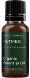 Mystic Moments | Organic Nutmeg Essential Oil 10ml - Pure & Natural Oil for Diffusers, Aromatherapy & Massage Blends Vegan GMO Free