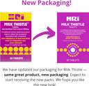 HRI Milk Thistle 30 Tablets - to Relieve Symptoms Associated with Over Indulgence of Food and Drink Such As Indigestion and Upset Stomach. 300 mg of Milk Thistle Extract. 1 Pack