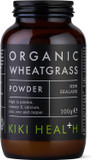 KIKI Health Premium Organic Wheatgrass Powder Supplement - Natural Clean Formula & Vegan-Friendly - Made in The UK, Supports Muscles Bones & Rich in Minerals - Premiun Health Boost - 100g