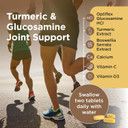 Healthspan Turmeric & Glucosamine Joint Support | 60 Tablets | Joint & Bone Health | Added Vitamin C, Vitamin D3 & Calcium | 30mg Boswellia Serrata Extract | Sustainably Source | Vegan