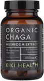 KIKI Health Premium Organic Chaga Mushroom Extract Vegetarians | Immune Support Vitality & Balance | Sourced Birch Trees & 50% Polysaccharides | Ethically Wild Harvested  60 Vegetarians Capsules