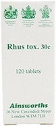 Ainsworths Rhus Tox 30C Homoeopathic 120 Tablet