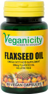 Veganicity Flaxseed Oil 500mg : Omega-3, -6, -9 Fatty Acid Supplement - 60 Gelatin Free Capsules, in a Planet-Friendly 99% Recycled Pot Veganicity Flaxseed Oil 500mg : Omega-3, -6, -9 Fatty Acid Supplement - 60 Gelatin Free Capsules, in a Planet-Friendly 99% Recycled Pot