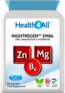Health4All Nightregen Zmb6 90 Capsules (Not Tablets). Zma Magnesium Citrate, Zinc And Vitamin B6 For Nighttime Regeneration