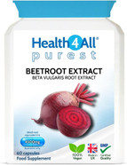 Beetroot Extract 4500Mg 60 Capsules (V). (Not Tablets) Purest: No Additives Vegan Supplement Standardised To Nitrates Contents. Made In The Uk By Health4All Beetroot Extract 4500Mg 60 Capsules (V). (Not Tablets) Purest: No Additives Vegan Supplement Standardised To Nitrates Contents. Made In The Uk By Health4All