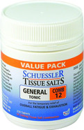 Schuessler Tissue Salts 250 Tablets - Comb 12 - General Tonic