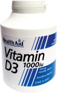 HealthAid Vitamin-D3 Vegetarian Tablets, 1000iu, Pack of 1000 Tablets
