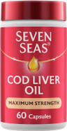 Seven Seas Cod Liver Oil Tablets, Maximum Strength, 885 Mg Cod Liver Oil & Fish Oil, 308 Mg Omega-3, 60 Capsules With Vitamin D, Epa & Dha Seven Seas Cod Liver Oil Tablets, Maximum Strength, 885 Mg Cod Liver Oil & Fish Oil, 308 Mg Omega-3, 60 Capsules With Vitamin D, Epa & Dha