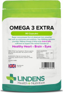 Lindens Omega 3 Extra Fish Oil 1000Mg Capsules - 90 Pack - 1100Mg Omega 3 Fatty Acids Dha & Epa Per 3 Capsules And Supports Normal Function Of Healthy Heart, Brain & Eyes - Uk Manufacturer, Letterbox Friendly Lindens Omega 3 Extra Fish Oil 1000Mg Capsules - 90 Pack - 1100Mg Omega 3 Fatty Acids Dha & Epa Per 3 Capsules And Supports Normal Function Of Healthy Heart, Brain & Eyes - Uk Manufacturer, Letterbox Friendly