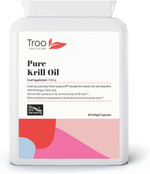 Troo Health Care Superba Krill Oil Extract 500 Mg - 60 Soft Gel Easy Swallow Capsules  Sustainably Eco Harvested From Antarctic Krill With Astaxanthin - Manufactured To Gmp Standards