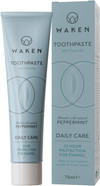 Waken, 75Ml, Peppermint Toothpaste, Fresh & Cool Natural Flavour, Lightly Foaming, With Fluoride, No Artificial Colours, Sustainable Packaging, Recycled Aluminium Tube, Vegan Toothpaste