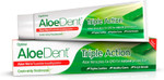 Aloe Dent Triple Action Aloe Vera Toothpaste with Fluoride , Natural Action, Vegetarian , Cruelty Free , SLS Free, CoQ10, Healthy Gums , 100 ml Aloe Dent Triple Action Aloe Vera Toothpaste with Fluoride , Natural Action, Vegetarian , Cruelty Free , SLS Free, CoQ10, Healthy Gums , 100 ml