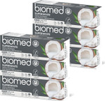 Biomed Superwhite 97% Natural Whitening Toothpaste | Enamel Strengthening | Coconut Flavour, Vegan, SLES Free 100g (Pack of 3)