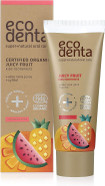 Ecodenta Kids Toothpaste Fluoride Free - Certified Organic Juicy Fruit Natural Childrens Tooth Paste Bubblegum Taste 75ml