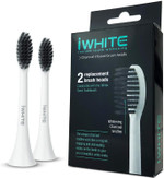 iWhite Replacement Toothbrush Heads Charcoal Infused - Electric Tooth Brush Heads for iWhite Sonic Toothbrush - Activated Charcoal Infused Bristles for Plaque Removal & Instant Teeth Whitening, 2 Pack iWhite Replacement Toothbrush Heads Charcoal Infused - Electric Tooth Brush Heads for iWhite Sonic Toothbrush - Activated Charcoal Infused Bristles for Plaque Removal & Instant Teeth Whitening, 2 Pack