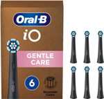 Oral-B iO Gentle Care Electric Toothbrush Head, The Softest iO Brush Head For Gentle Brushing & Plaque Removal, Pack of 6 Toothbrush Heads, Suitable for Mailbox, Black