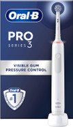 Oral-B Pro 3 Electric Toothbrushes For Adults, Christmas Gifts For Women / Him, 1 Toothbrush Head, 3 Modes with Teeth Whitening, 2 Pin UK Plug, 3000, White
COLOR: White