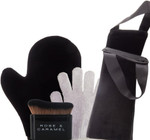 Self Tanning Accesories Kit, 4 Piece Fake Tanning Accesories Kit, Deluxe Tanning Mitt, Back Tanner, Kabuki Brush & Exfoliating Glove