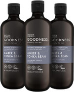 Baylis & Harding Goodness Men'S Amber & Tonka Bean Natural Shower Gel, 500 Ml (Pack Of 3) - Vegan Friendly Baylis & Harding Goodness Men'S Amber & Tonka Bean Natural Shower Gel, 500 Ml (Pack Of 3) - Vegan Friendly