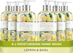 Baylis & Harding Royale Garden Limited Edition Lemon & Basil Hand Wash, 500 ml (Pack of 6) - Vegan Friendly