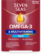 Seven Seas Omega-3 & Multivitamins Man, with B Vitamins and Magnesium, 30-Day Duo Pack, 30 Omega-3 Capsules and 30 Multivitamin Tablets Seven Seas Omega-3 & Multivitamins Man, with B Vitamins and Magnesium, 30-Day Duo Pack, 30 Omega-3 Capsules and 30 Multivitamin Tablets
