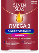 Seven Seas Omega-3 & Multivitamins Woman, with Biotin and Iron, 30-Day Duo Pack, 30 Omega-3 Capsules and 30 Multivitamin Tablets Seven Seas Omega-3 & Multivitamins Woman, with Biotin and Iron, 30-Day Duo Pack, 30 Omega-3 Capsules and 30 Multivitamin Tablets
