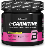 BioTechUSA L-Carnitine Drink Powder, Flavoured Food Supplement Drink Powder with L-carnitine L-Tartrate, Acetyl-L-carnitine, Minerals and Sweetener, 150 g, Lemon ice Tea